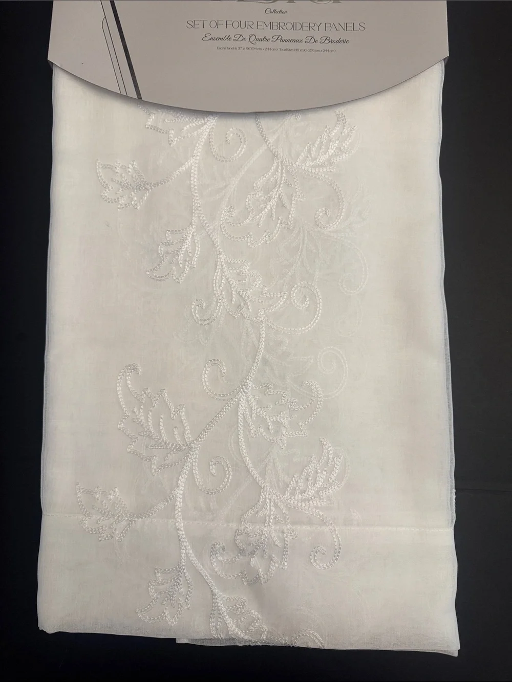 FLORA Collection Set Of Four Embroidery Panels - Extra Long - 37